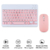 Kit Teclado Mouse Bluetooth - Rosado na internet