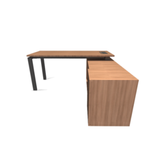 MESA COM CREDENZA PÉ RETO - comprar online