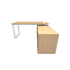 MESA COM CREDENZA PÉ RETO - comprar online