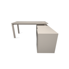 MESA COM CREDENZA PÉ RETO - comprar online