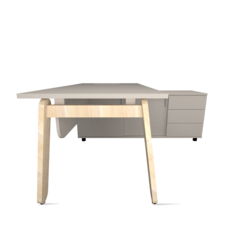 MESA COM CREDENZA PÉ EM MADEIRA - comprar online