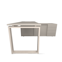 MESA COM CREDENZA PÉ RETO - comprar online