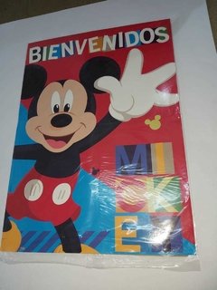 Cartel de "BIENVENIDOS " de Mickey