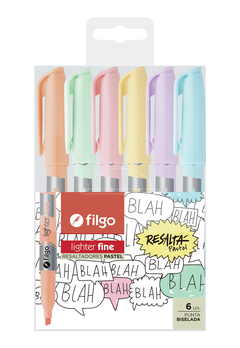 Resaltadores Filgo Pastel x6