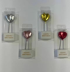 Velas en Forma de Corazon Diamante