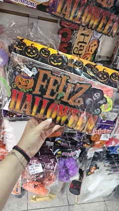 Colgante Feliz halloween con luz