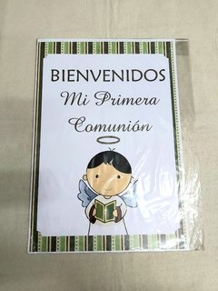 Cartel de Bienvenidos "Mi Primera Comunion "