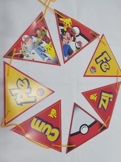 Banderin de Feliz cumple de Pokemon