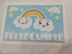 Cartel de Feliz Cumple Arcoiris