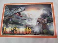 Cartel de Feliz Cumple Jurassic world