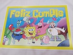 Cartel de Feliz Cumple Bob Esponja