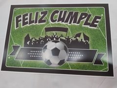 Cartel de Feliz Cumple Futbol