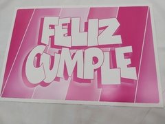 Cartel de Feliz Cumple Rosa