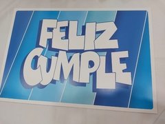 Cartel De Feliz Cumple Azul