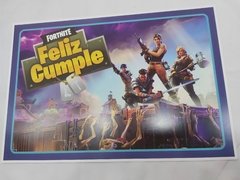 Cartel de Feliz cumple Fornite