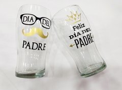 Vasos Cerveceros para Papá de vidrio