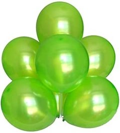 Bolsa de Globos Perlados Verdes x10 de 12"