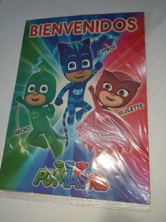 Cartel de PJ MASKS "FELIZ CUMPLE "