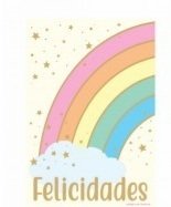 Cartel de Felicidades De Arcoiris