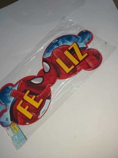 Banderin de Spiderman de Feliz cumpleaños