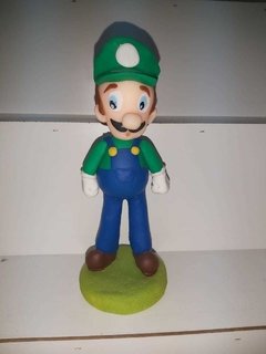 Adorno de Porcelana "LUIGI de MARIO BROS "