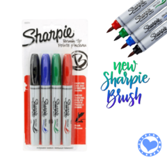 Marcadores Sharpie punta Pincel x4