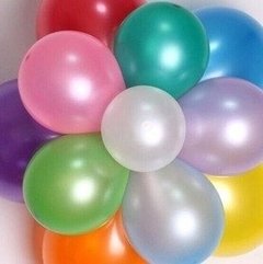 Globos PERLADOS de Latex MULTICOLOR 12"