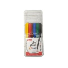 Marcadores Art Brush x6 punta Pincel clássic