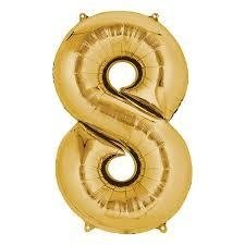 Globos Numero Metalizado Dorado 36" - comprar online