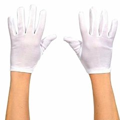 Guantes blancos de tela