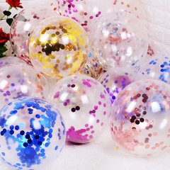 Globos Trasparentes con Confetti  Metalizado