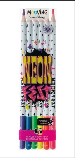 Lapices Neon Mooving x6