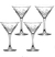 Copas Martini set x 4 con pie vidrio