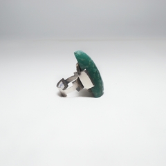 Anillo de plata 925 con Piedra color verde facetada - comprar online