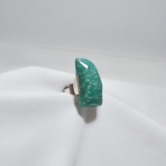 Anillo de plata 925 con Piedra color verde facetada