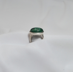 Anillo de plata 925 con piedra Malaquita - comprar online