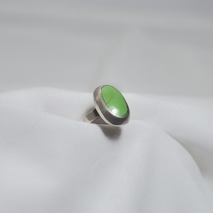 Anillo de plata 925 color verde lima en internet