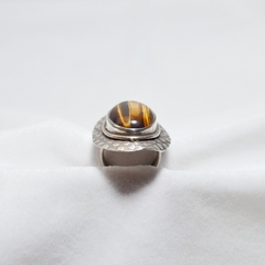 Anillo de plata 925 con piedra Ojo de Tigre. - comprar online