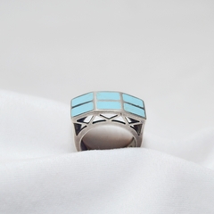 Anillo de plata 925 con piedra turquesa - comprar online