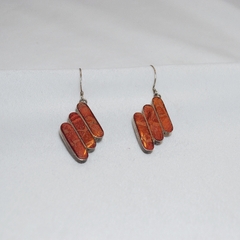 Aros con piedra coral