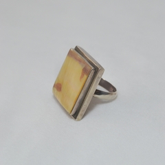 Anillo cuadrado de Nácar - comprar online