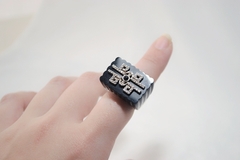 Anillo rectangular Ónix - comprar online