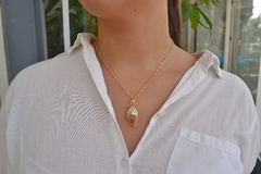 Conjunto con piedra en bruto - Koh Phangan Joyeria Artesanal