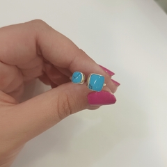 Anillos finos con turquesa