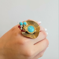 Anillo Zamak Dorado con piedra en internet