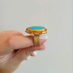 Anillo de Zamak Dorado con piedra - comprar online