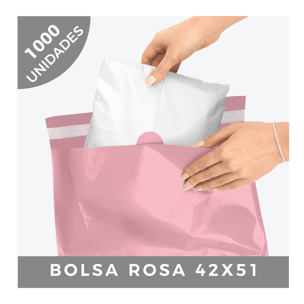  100 bolsas de mensajería rosa de plástico para envío, bolsa de  entrega de embalaje, impermeable, con sello autoadhesivo (100 unidades de  17.7 x 23.6 in) : Productos de Oficina