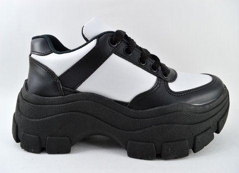 ZAPATILLAS URBANAS - Art. 1276 NEGRO/BLANCO