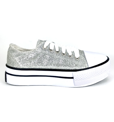 ZAPATILLAS TIPO CONVERSE - TR 606 PLATA