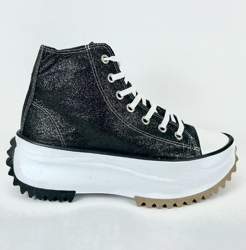 ZAPATILLAS BOTAS - STR 314 GLITTER NEGRO